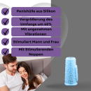 Lovelyness - Penishülle mit Vibration Blau mit Noppen