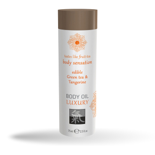 Shiatsu - Körperöl mit Geschmack Grüner Tee & Mandarine 75ml