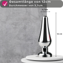 Easytoys - Analplug Silber Kegelförmig mit Zierstein
