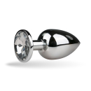 Lovelyness - Analplug Silber aus Metall mit Zierstein