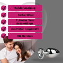 Lovelyness - Analplug Silber aus Metall mit Zierstein