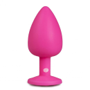 Easytoys - Analplug Pink aus Silikon mit Zierstein