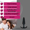 Easytoys - Analplug Schwarz aus Silikon - mittel