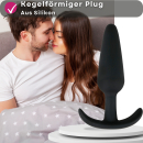 Easytoys - Analplug Schwarz aus Silikon - mittel