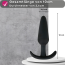 Easytoys - Analplug Schwarz aus Silikon - mittel